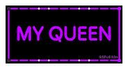 Queen Neon Sticker