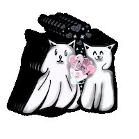 In Love And Death Cat Sticker