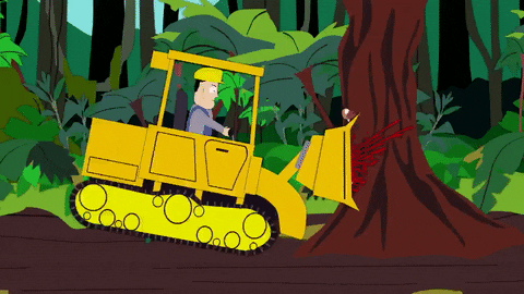 tree truck GIF by South Park 