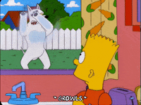 scared bart simpson GIF