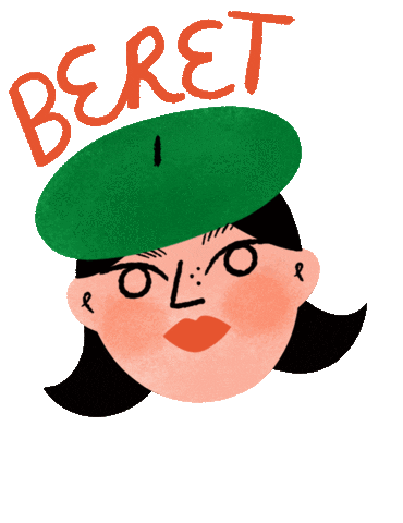 clarencebean giphyupload paris hat beret Sticker