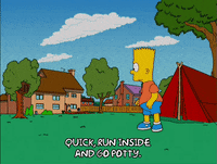 bart simpson running GIF