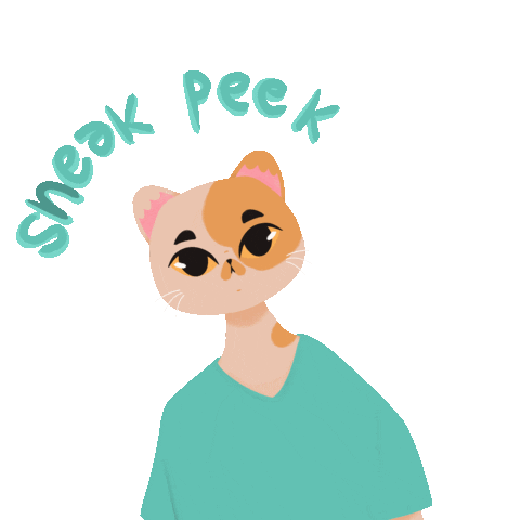 Work In Progress Cat Sticker by Poupoutte