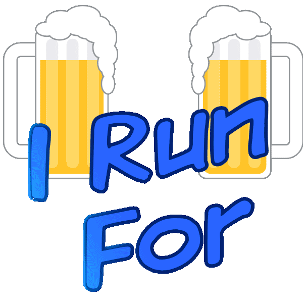 NATHANSports beer pizza run running Sticker