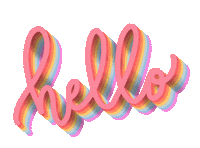 draftandink hello rainbow pastel greetings Sticker