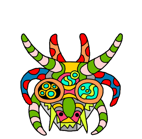 Puerto Rico Vejigante Sticker by MOYOGASH