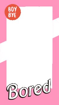 Bored Pink Sticker