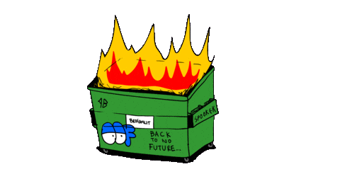 On Fire Sticker by deladeso