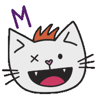 Happy Cats Sticker by Cat & Raven