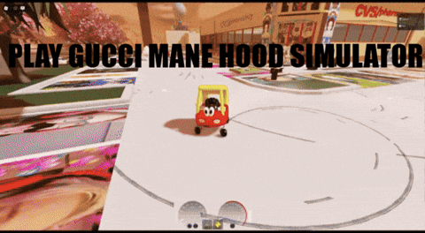 junky_irl giphygifmaker gucci mane gucci mane hood simulator gucci mane hood GIF