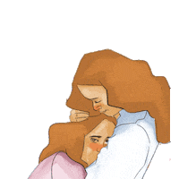 rindanariree what illustration flower girls Sticker