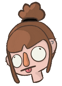 Morph-ee girl burp dorky morphee Sticker