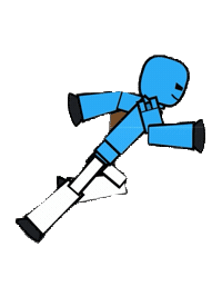 In A Hurry Running Sticker by StikBot