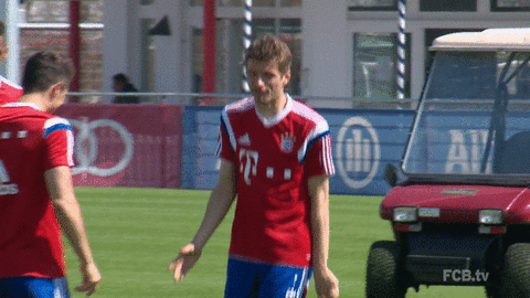 fun jumping GIF by FC Bayern Munich