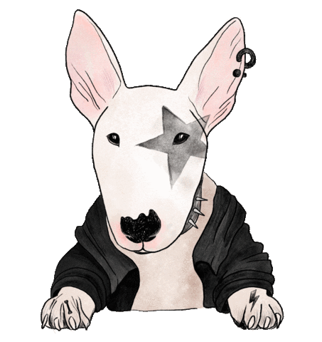 Rock Star Dog Sticker