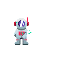 Graviteit space flag astronaut company Sticker