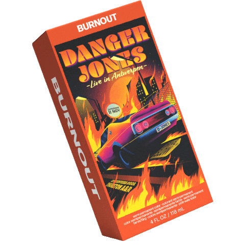 Burnout Orange Hair Sticker by Danger Jones™