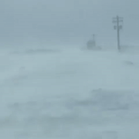 Blizzard Conditions Sweep Through Alliance, Nebraska