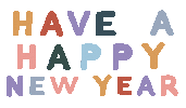 New Year Typography Sticker by chiara
