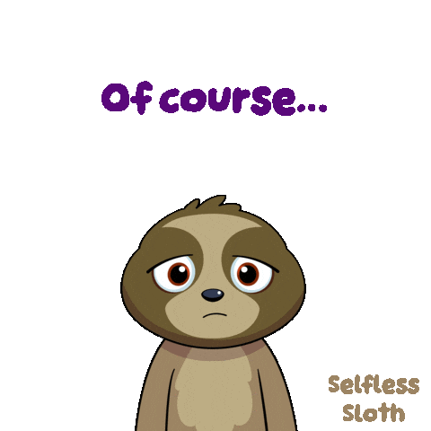Sloth Of Course Sticker by VeeFriends