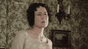 TV gif. Jennifer Ehle as Lizzie in the Pride and Prejudice mini-series looks up and huffs, utterly exasperated. Text, "ugh."