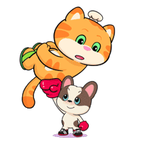 Cat Go Sticker by UpStudiosWorld