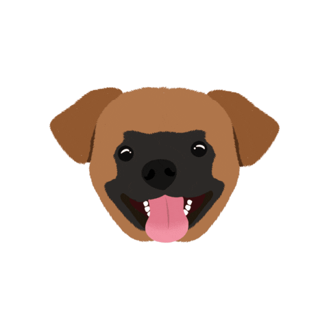 Happy Dog Sticker