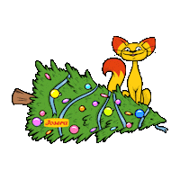 Christmas Tree Cat Sticker by Josera Ukraine