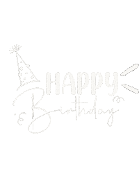 gishellamonica happy party birthday white Sticker