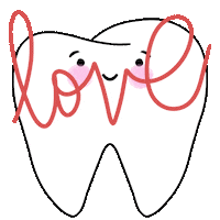 In Love Teeth Sticker