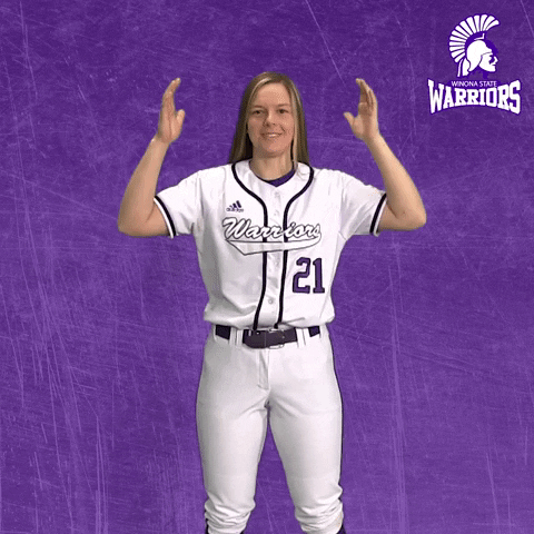 Warriors Softball GIF by WinonaStateATH