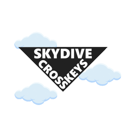 skydive_cross_keys giphyupload skydive crosskeys cross keys Sticker