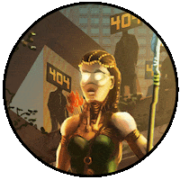 glitch robot Sticker by Just A Gent