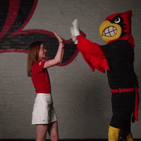 High Five Louie GIF by Louisville Cardinals