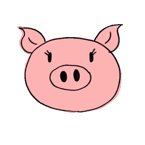 LaPageDeCam giphyupload pink rose pig Sticker