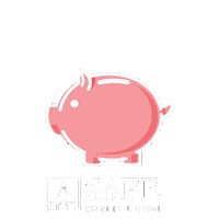 SAFE_Credit_Union money pig save safe Sticker