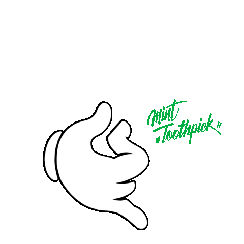 Mint Toothpick Sticker by LIXTICK