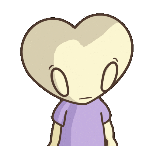 Sad Heart Sticker by LT3 Creations