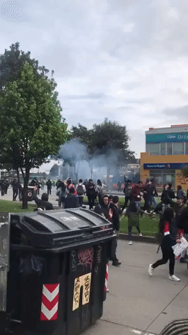 Police Disperse Bogota Protesters With Tear Gas