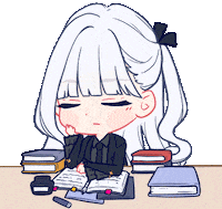 clairelle anime girl tired sleepy Sticker