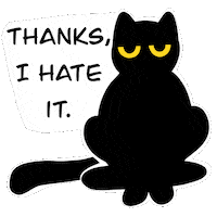 Sarcastic Black Cat Sticker
