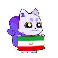 Flag Iran Sticker by Lucky Kat Studios