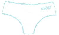 Monday Underwear Sticker by Waltermedia
