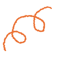 Orange Swirling Sticker