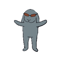 BunBea cool hug bunny rabbit Sticker