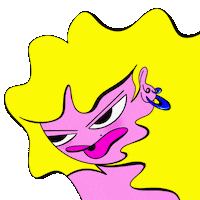 Nikoteenie girl thinking annoyed character Sticker