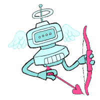 Happy I Love You Sticker by Holler Studios