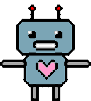 I Love You Robot Sticker