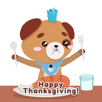 Dinner Thanksgiving Sticker by The Plooshies