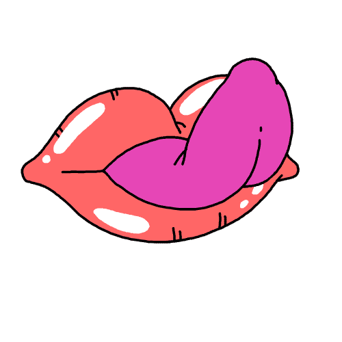 Emoji Licking Sticker by GIPHY CAM